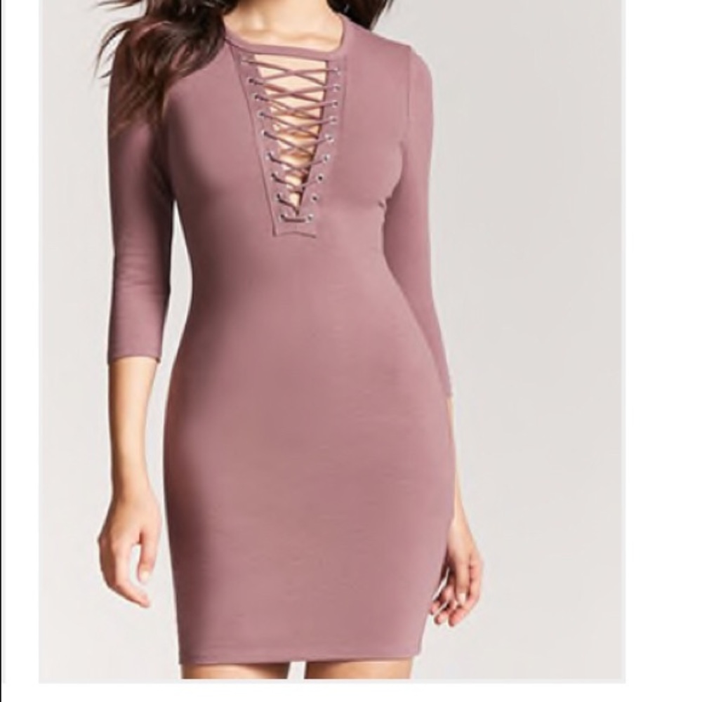 ♥️Lace up Chest Cut Out Dress M - Picture 1 of 2